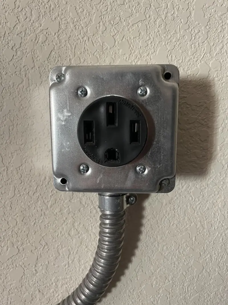 NEMA 14-50 outlet installed for Electrical Panel Upgrade in Mundelein